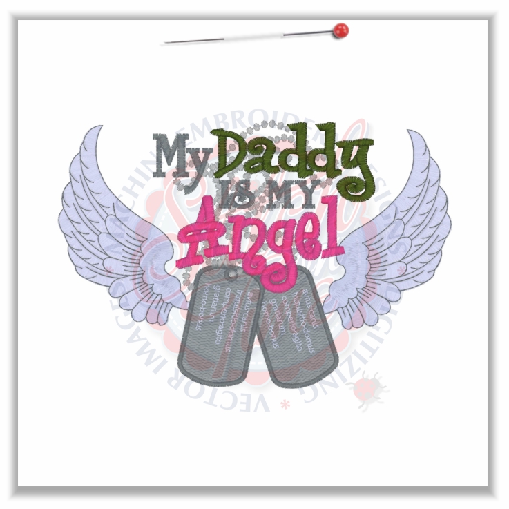 4755 Sayings : My Daddy Is My angel 5x7