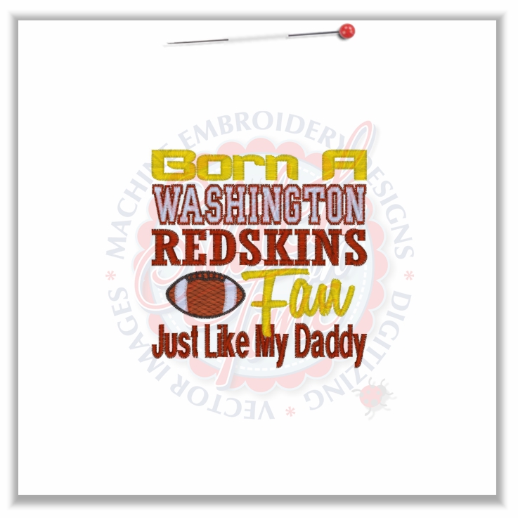 4871 Sayings : Redskins Fan Like Daddy 4x4