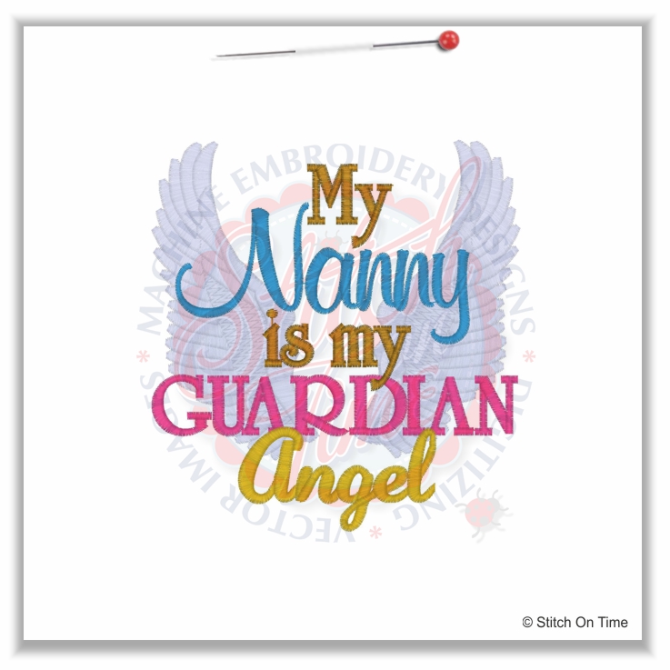4907 Sayings : Nanny Guardian Angel 5x7