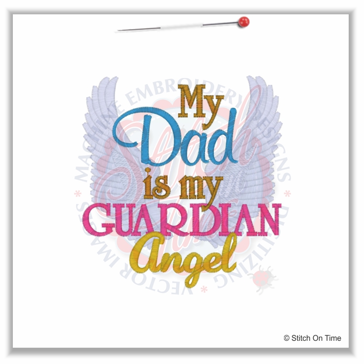 4940 Sayings : Dad Guardian Angel 5x7