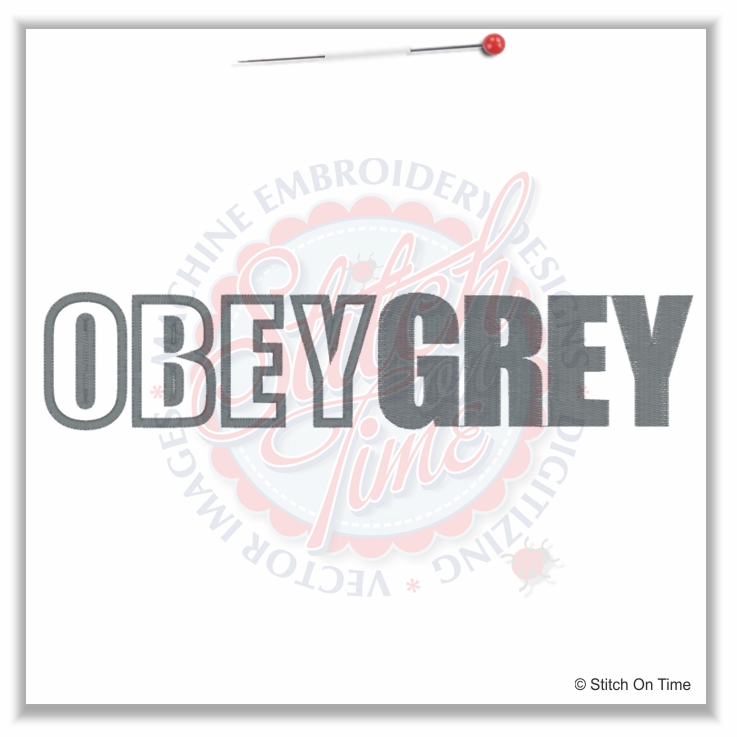 4950 Sayings : Obey Grey 6x10