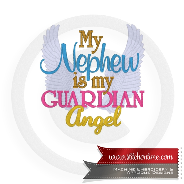 4951 Sayings : Nephew Guardian Angel 5x7