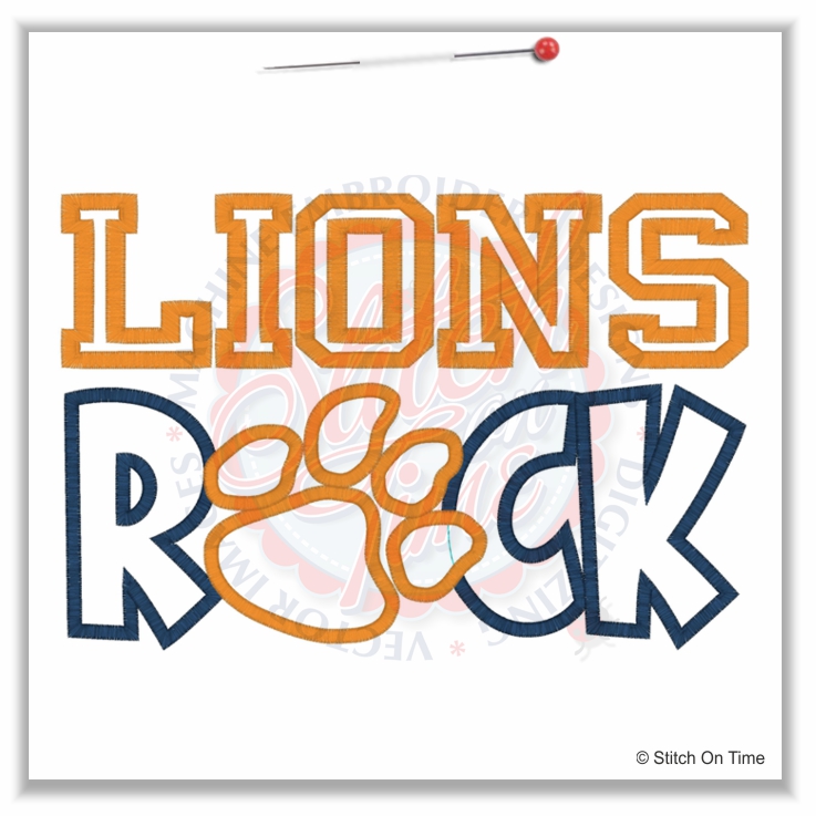 4956 Sayings : Lions Rock Applique 6x10