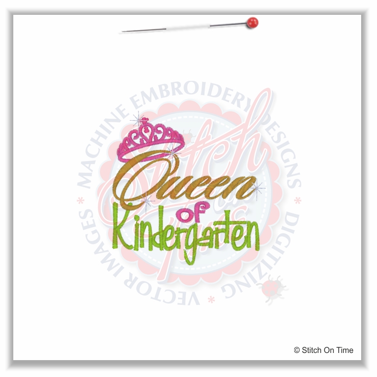 5019 Sayings : Queen Of Kindergarten 4x4