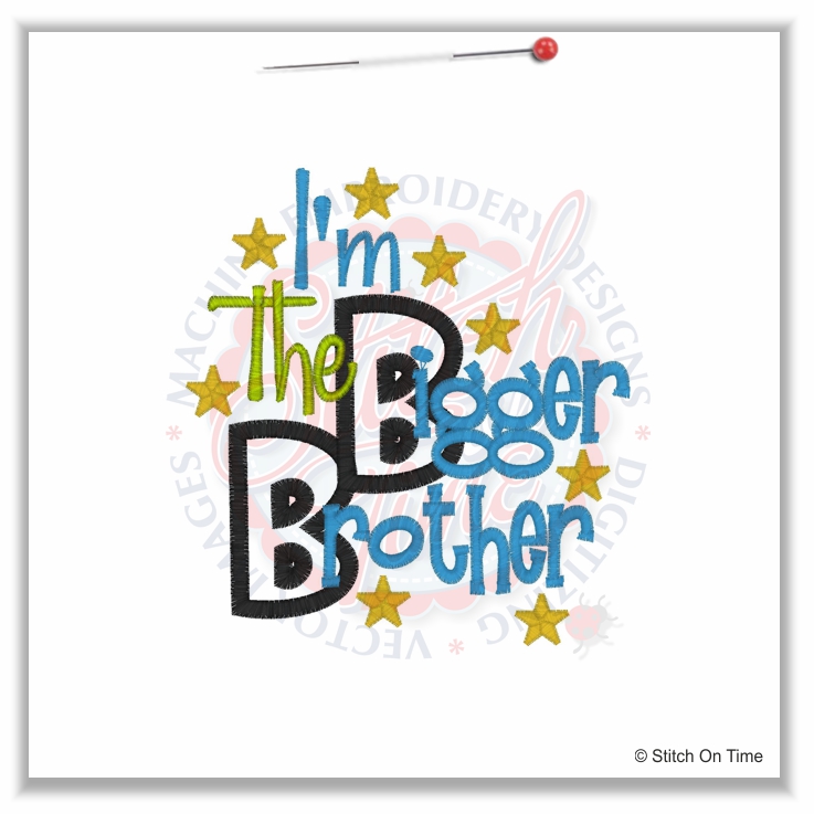 5028 Sayings : Bigger Brother Applique 5x7