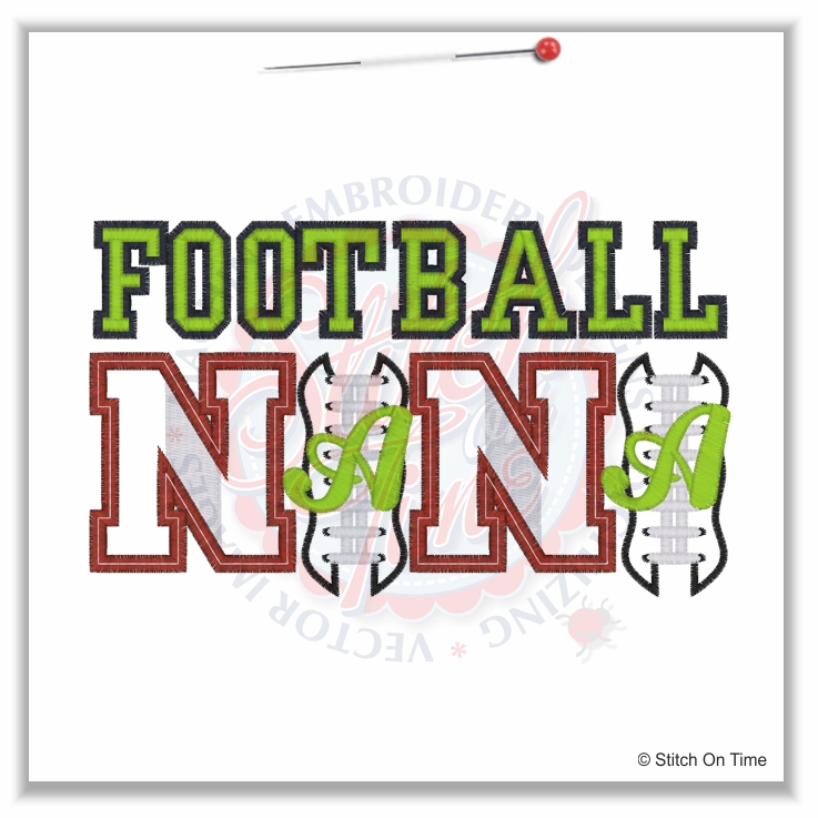 5030 Sayings : Football Nana Applique 5x7