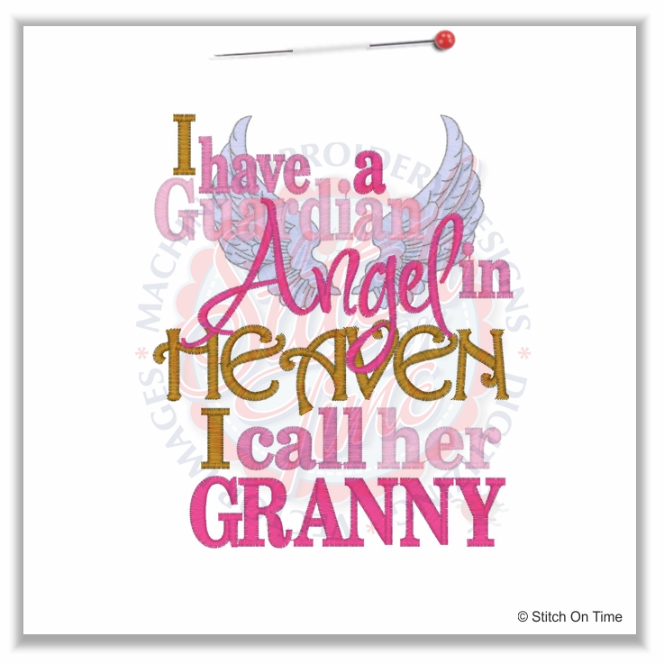 5039 Sayings : Guardian Angel Granny 5x7