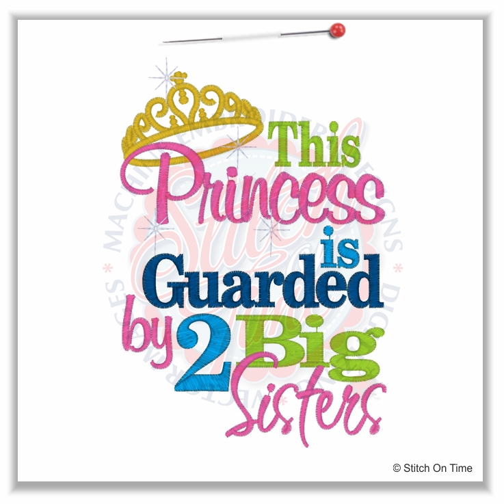 5063 Sayings : Guarded By 2 Big Sisters 5x7