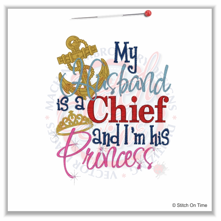 5082 Sayings : My Husband is a Chief 5x7