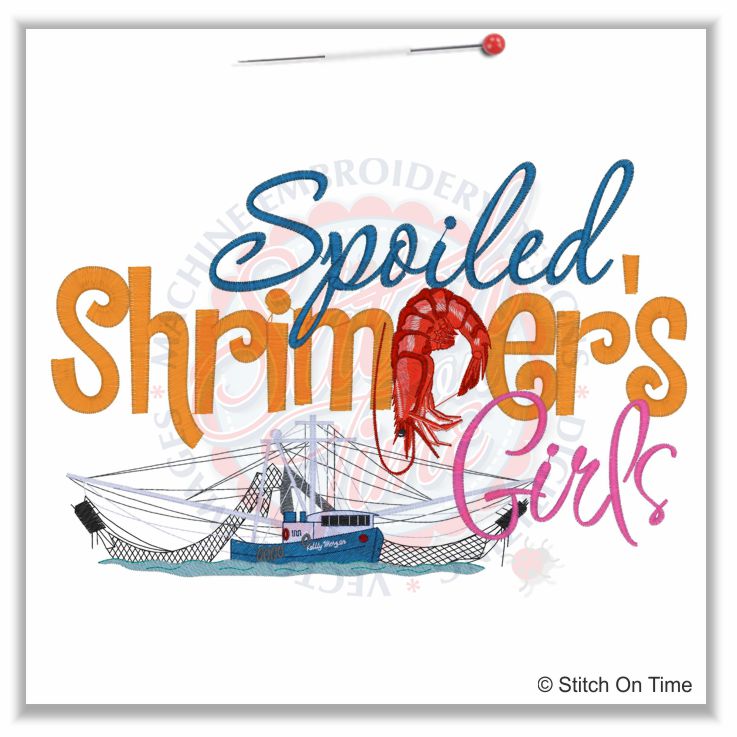5119 Sayings : Spoiled Shrimper's Girls 6x10