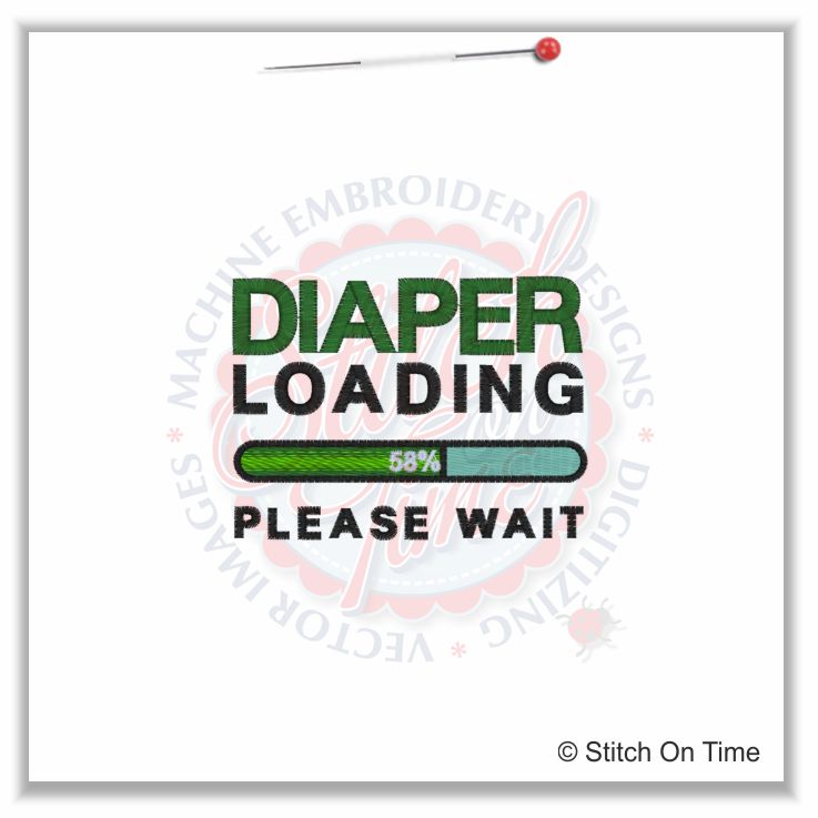 5127 Sayings : Diaper Loading Please Wait 4x4