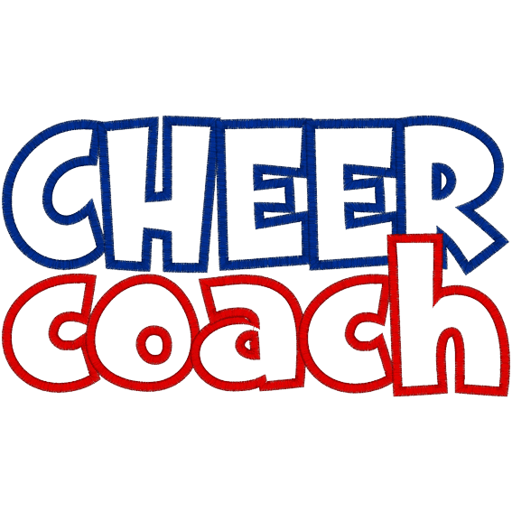 Sayings (A514) Cheer Coach Applique 6x10