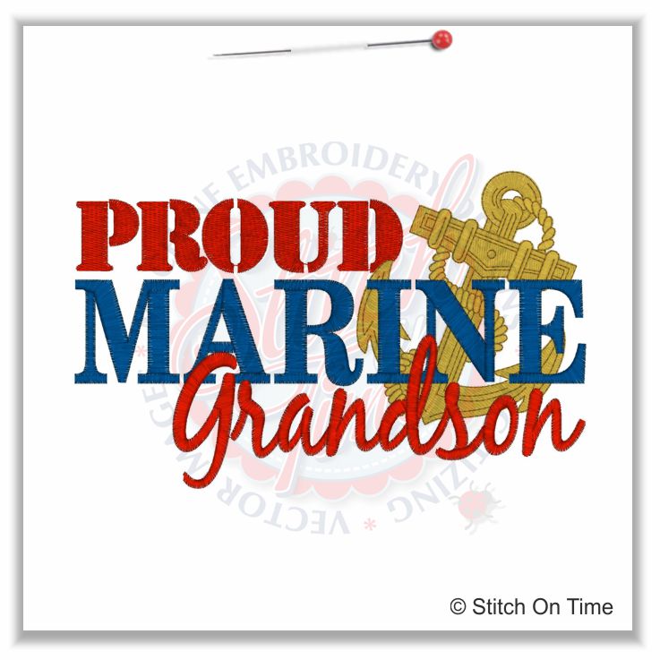 5160 Sayings : Proud Marine Grandson 5x7