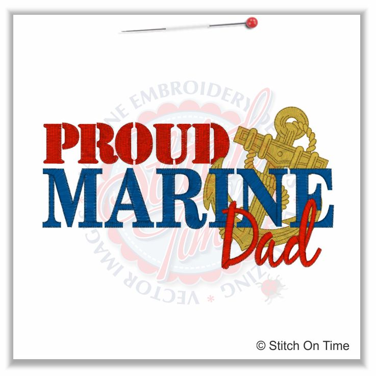 5162 Sayings : Proud Marine Dad 5x7