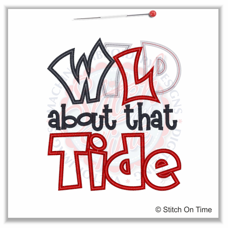 5236 Sayings : Wild about That Tide Applique 6x10