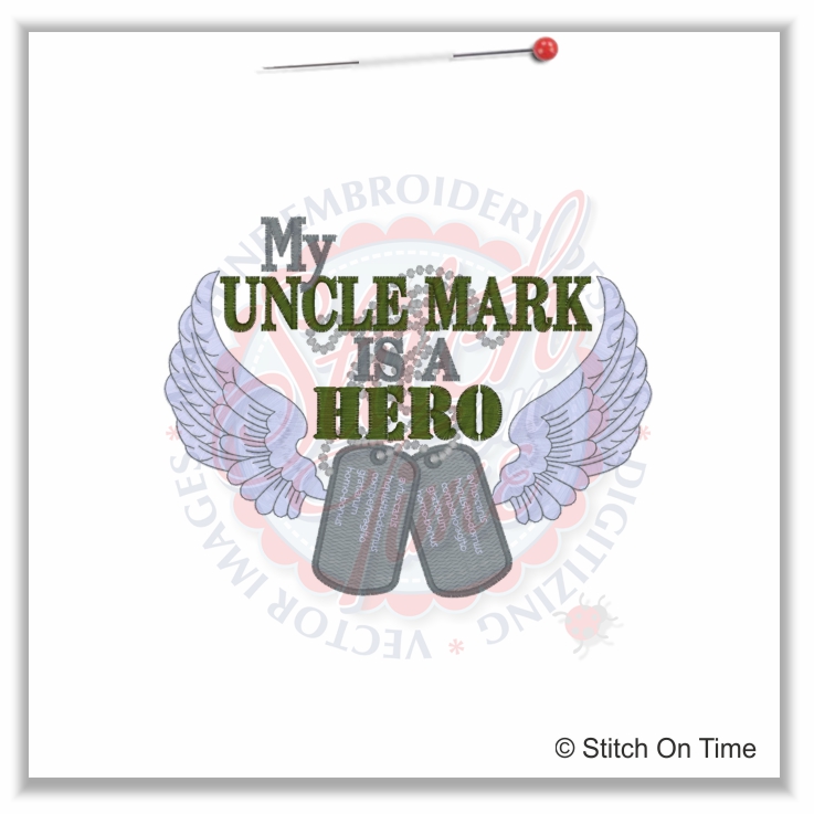 5261 Sayings : My Uncle Is A Hero 5x7