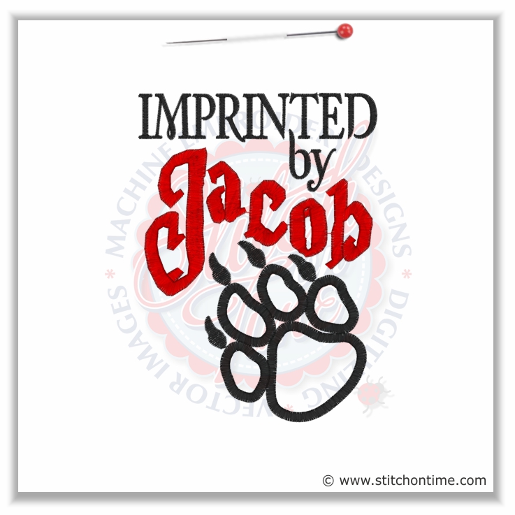 5292 Sayings : Imprinted By Jacob Applique 5x7