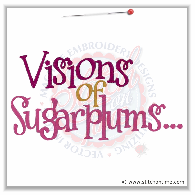 5295 Sayings : Visions Of Sugarplums 6x10