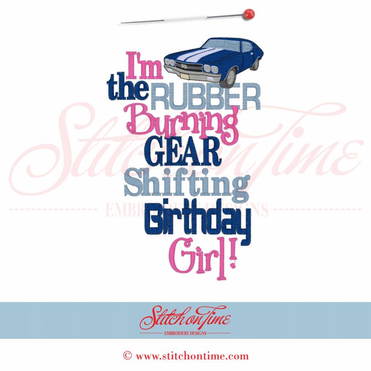 5349 Sayings : Gear Shifting Birthday Girl 5x7