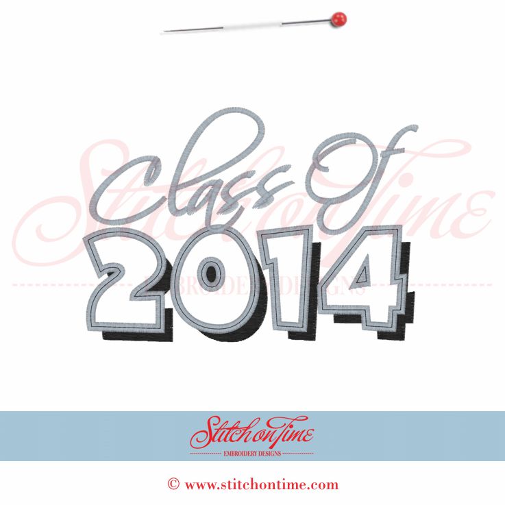 5388 Sayings : Class of 2014 Applique 5x7