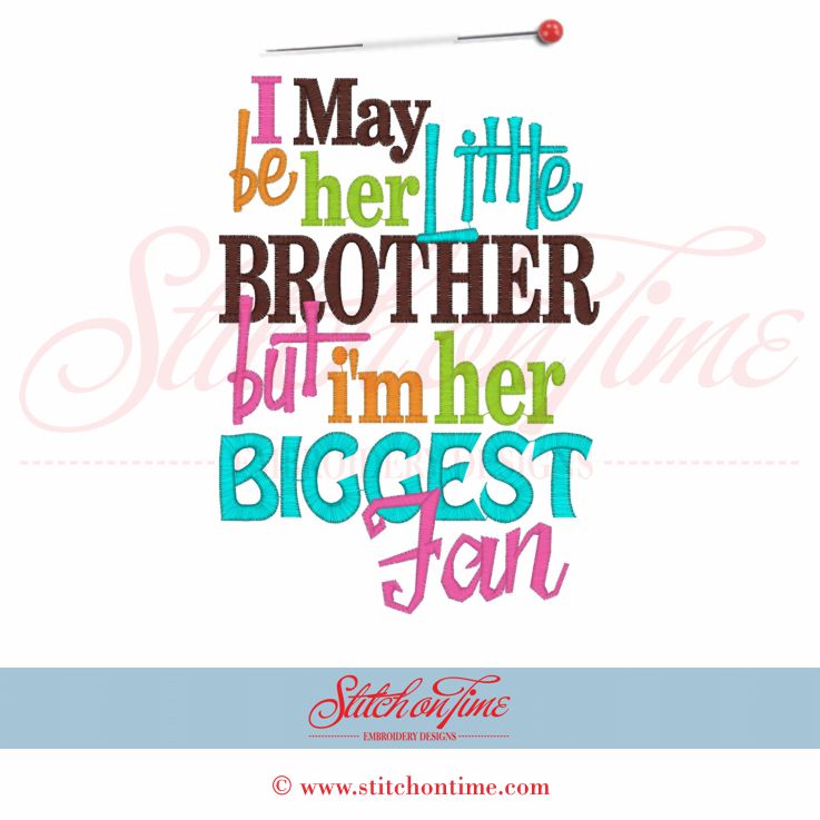 5440 Sayings : Little Brother Biggest Fan 5x7