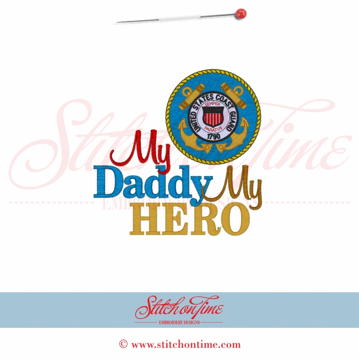 5449 Sayings : Coast Guard My Daddy My Hero 5x7