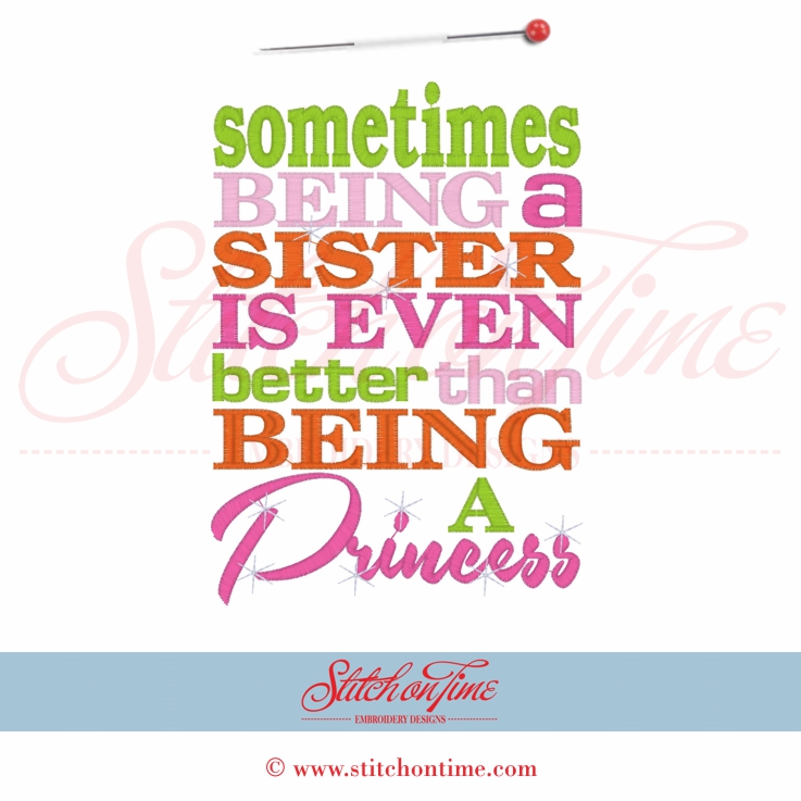 5498 Sayings : Sister Princess 5x7