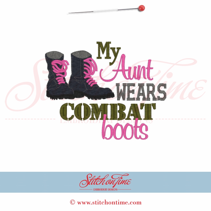 5500 Sayings : My Aunt Wears Combat Boots 5x7