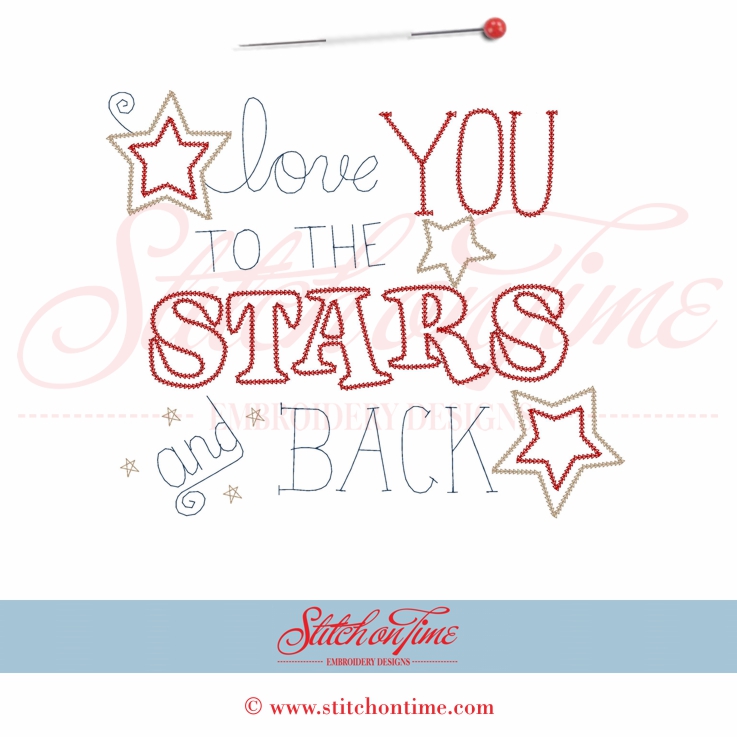 5508 Sayings : I Love You To The Moon & Back Applique 5x7