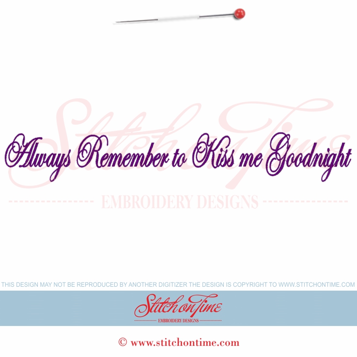 5570 Sayings : Always Remember to Kiss Me Goodnight 200x300
