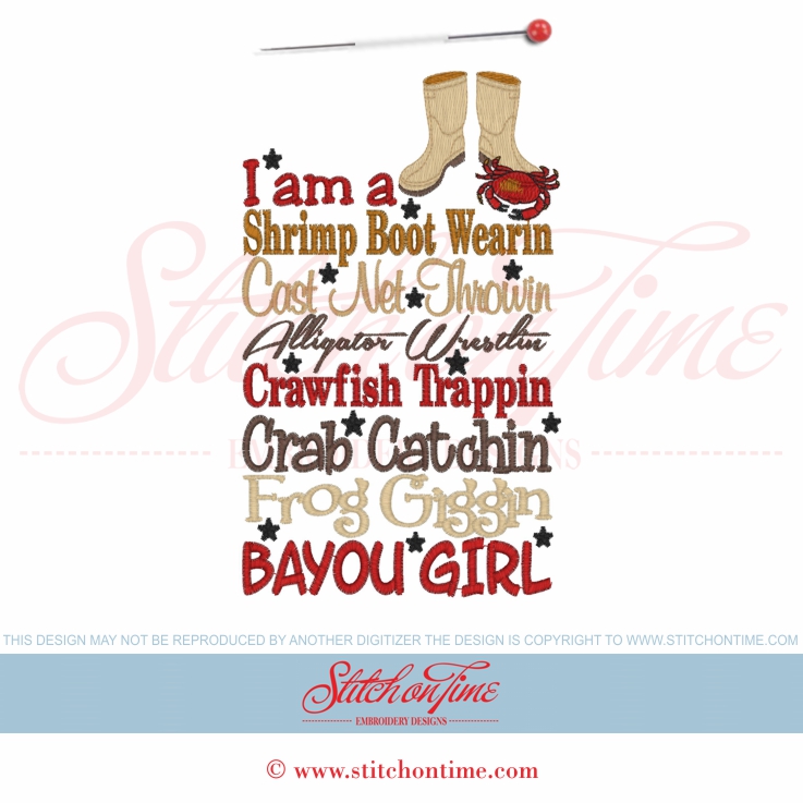 5606 Sayings : I Am A Shrimp Boot Wearin... 5x7