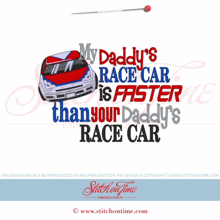 5608 Sayings : My Daddy's Race Car Is Faster 5x7