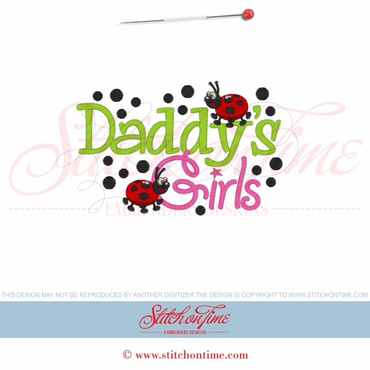 5630 Sayings : Daddy's Girls With Ladybugs 5x7