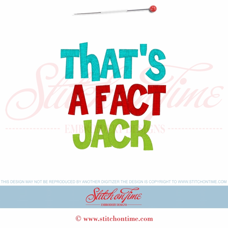 5662 Sayings : That's A Fact Jack 5x7