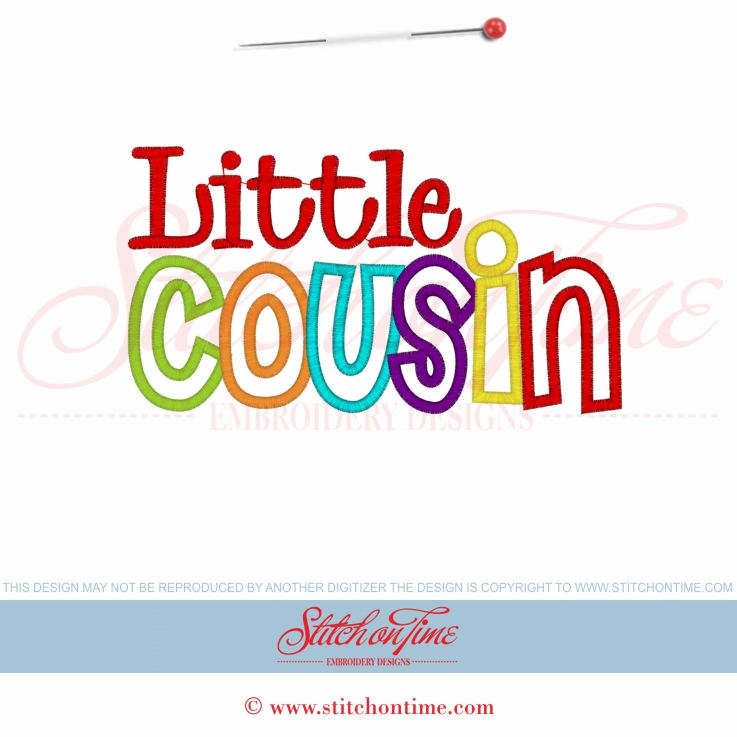 5665 Sayings : Little Cousin Applique 5x7