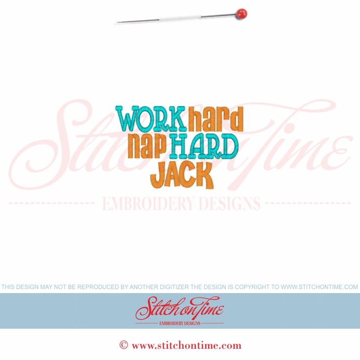 5708 Sayings : Work Hard Nap Hard Jack 4x4