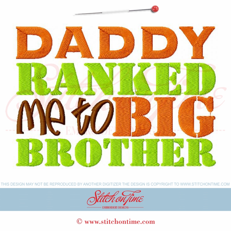 5720 Sayings : Daddy Ranked Me To Big Brother 5x7