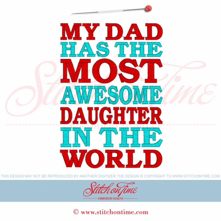 5746 Sayings : Awesome Daughter 5x7