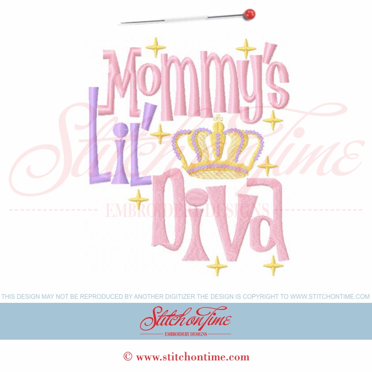 5757 Sayings : Mommy's Lil' Diva 5x7
