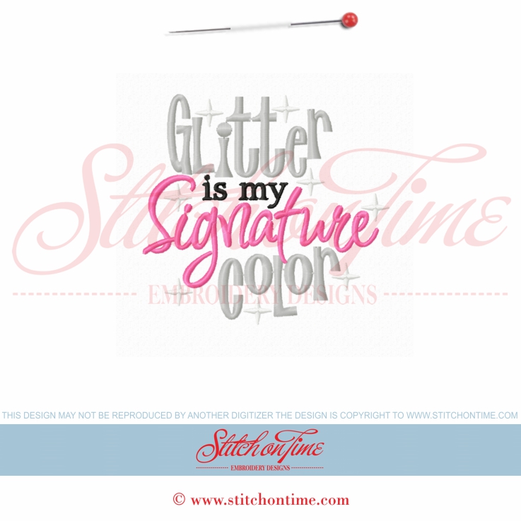 5779 Sayings : Glitter Is My Signature Color 4x4