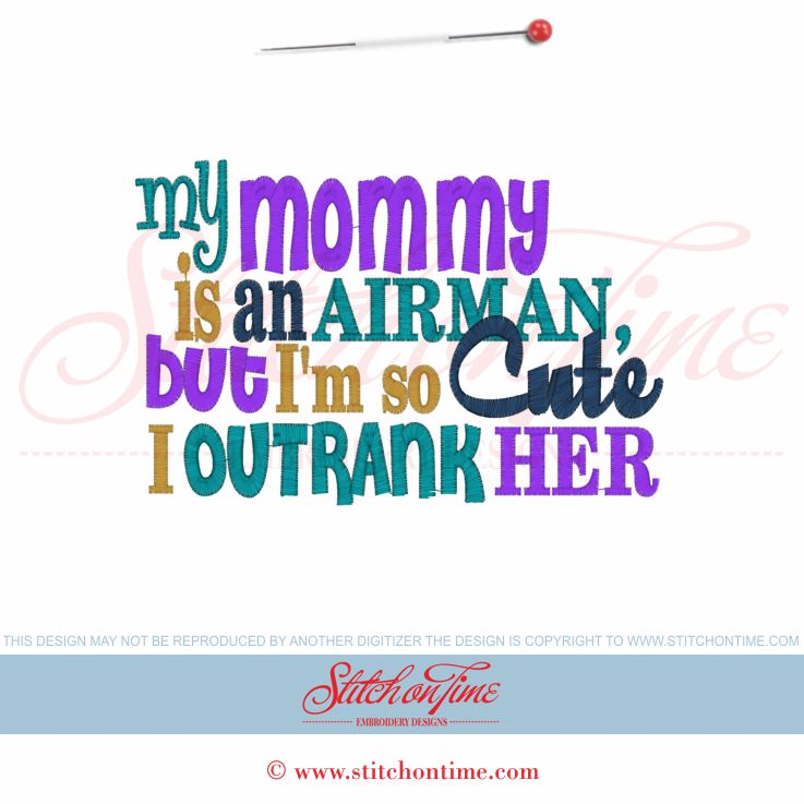 5791 Sayings : My Mommy Is An Airman 5x7