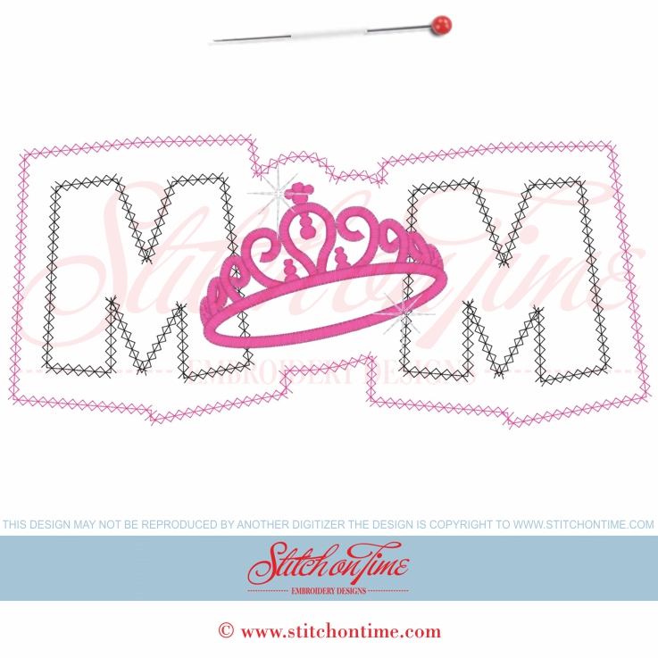 5849 Sayings : Mom With Crown Applique 6x10