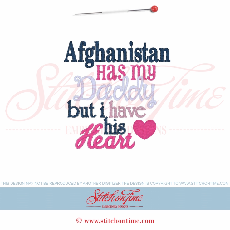 5850 Sayings : Afghanistan Has My Daddy 5x7