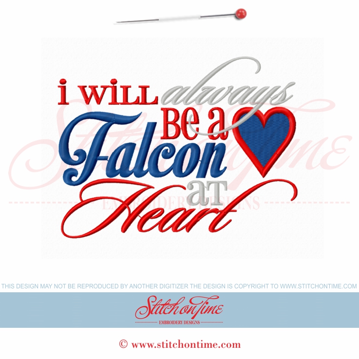 5864 Sayings : I Will Always Be A Falcon At Heart 5x7