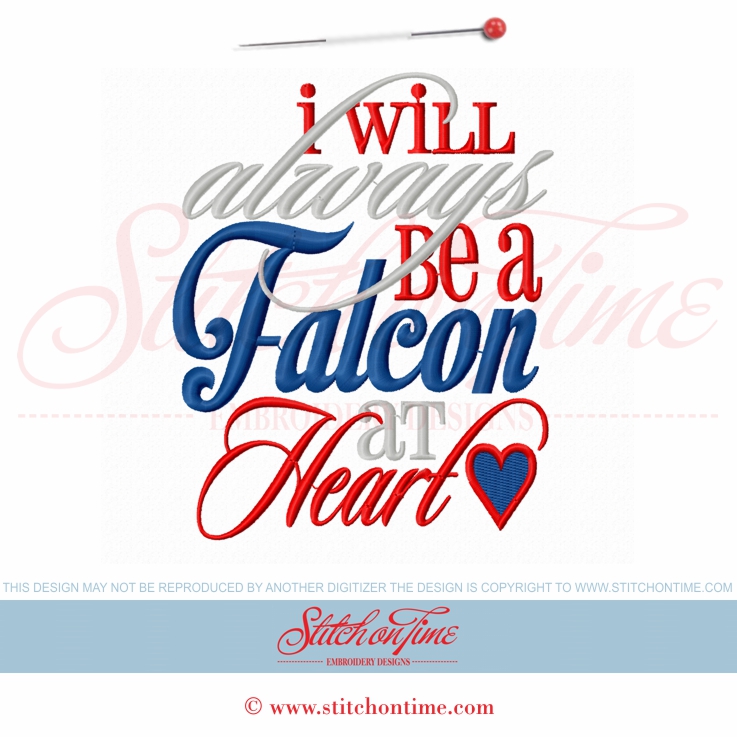 5865 Sayings : I Will Always Be A Falcon At Heart 5x7