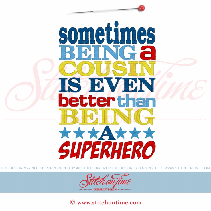 5869 Sayings : Cousin Superhero 5x7