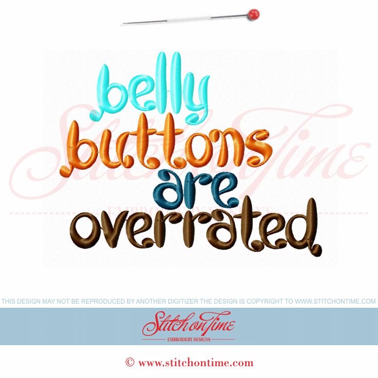 5960 Sayings : Belly Buttons Are Overrated 5x7