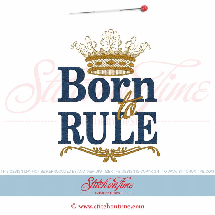 5966 Sayings : Born To Rule 5x7