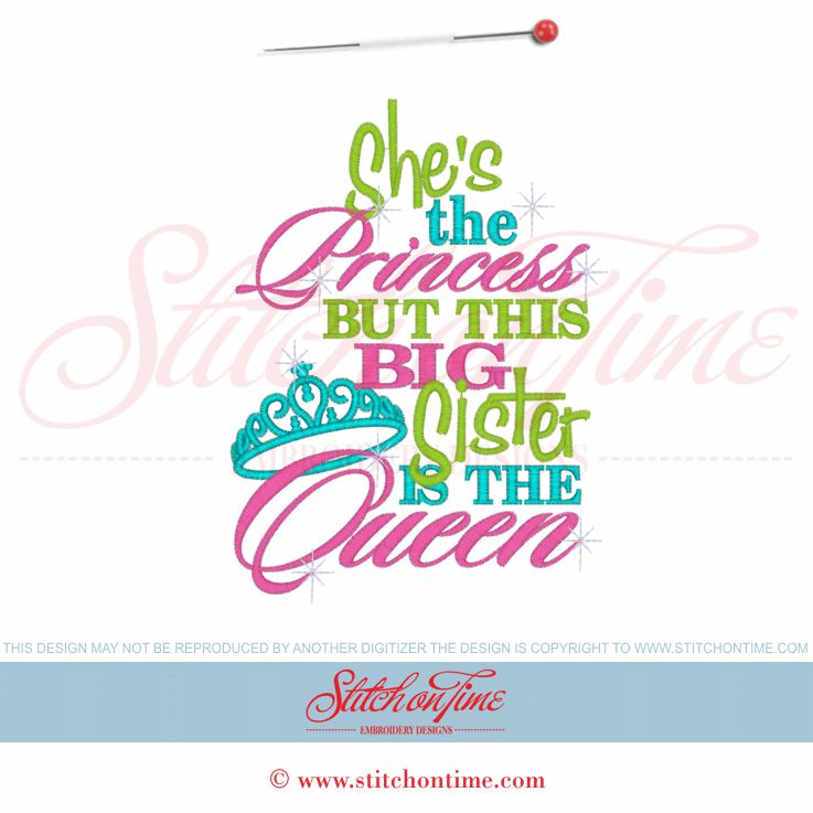 5968 Sayings : Big Sister Is The Queen 5x7