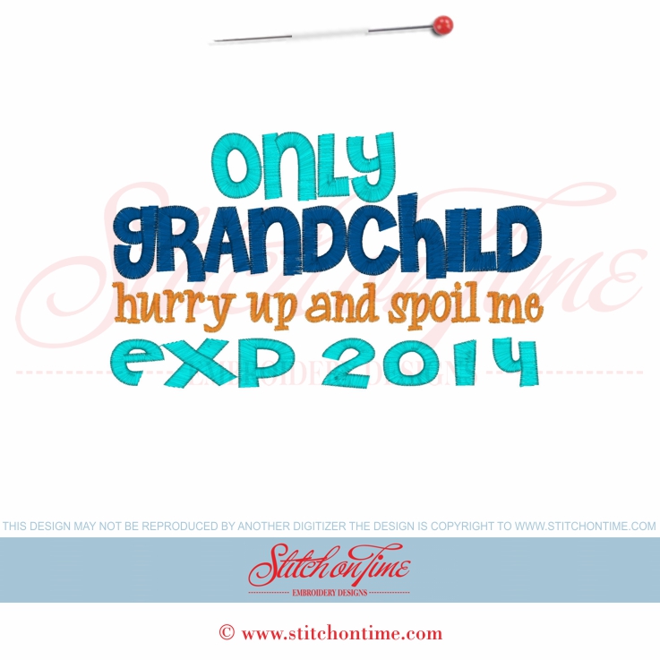 6005 Sayings : Only Grandchild 5x7